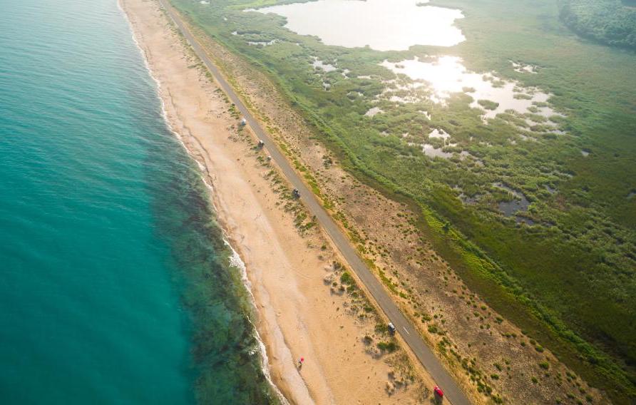 Beach coastline view